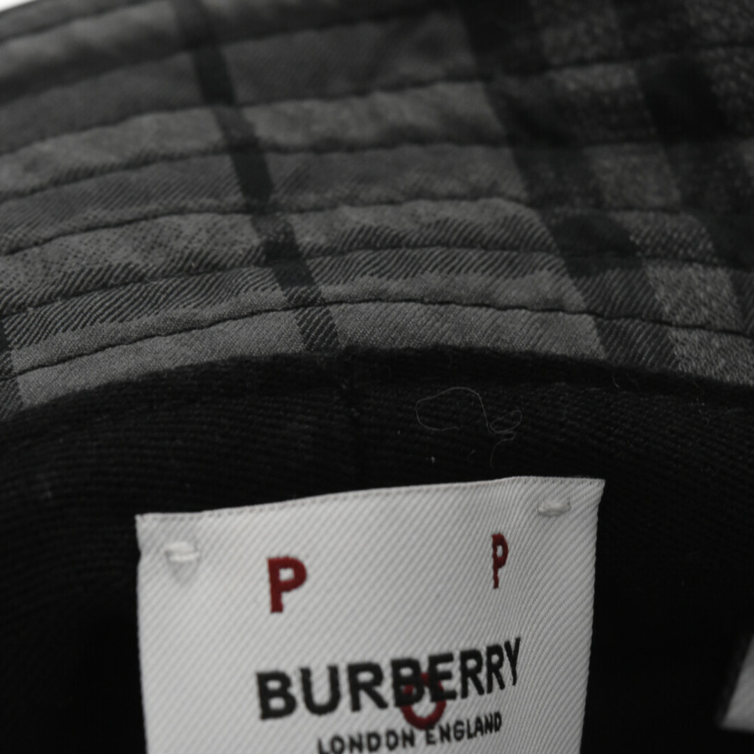 BURBERRY(バーバリー)のBURBERRY バーバリー ×POP TRADING COMPANY CRUSHER HAT ポップトレーディングカンパニー ノヴァチェック総柄バケットハット 8057102 グレー メンズの帽子(ハット)の商品写真