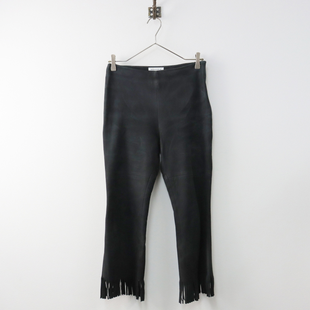 MADISONBLUE(マディソンブルー)のマディソンブルー MADISONBLUE  RUM NUBUCK FRINGE PANTS ヌバックレザーフリンジ レザーパンツ XS/ブラック 【2400013555395】 レディースのパンツ(カジュアルパンツ)の商品写真