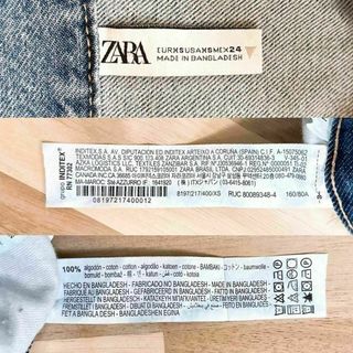 【ザラ】デニム オーバーオール 半袖 オールインワン XS 紺インディゴ
