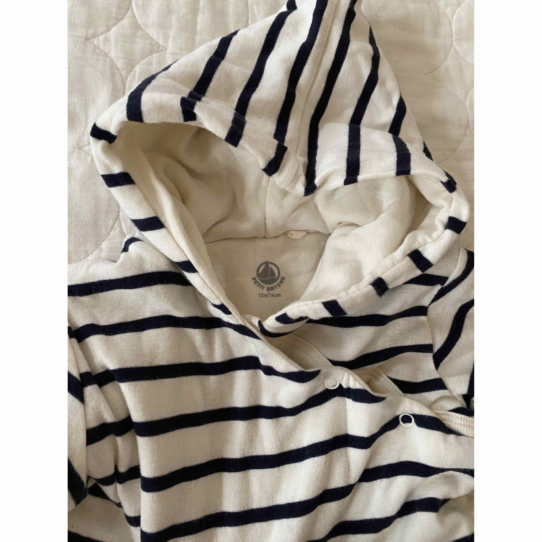 マリニエールフード付き前開き　Petit Bateau