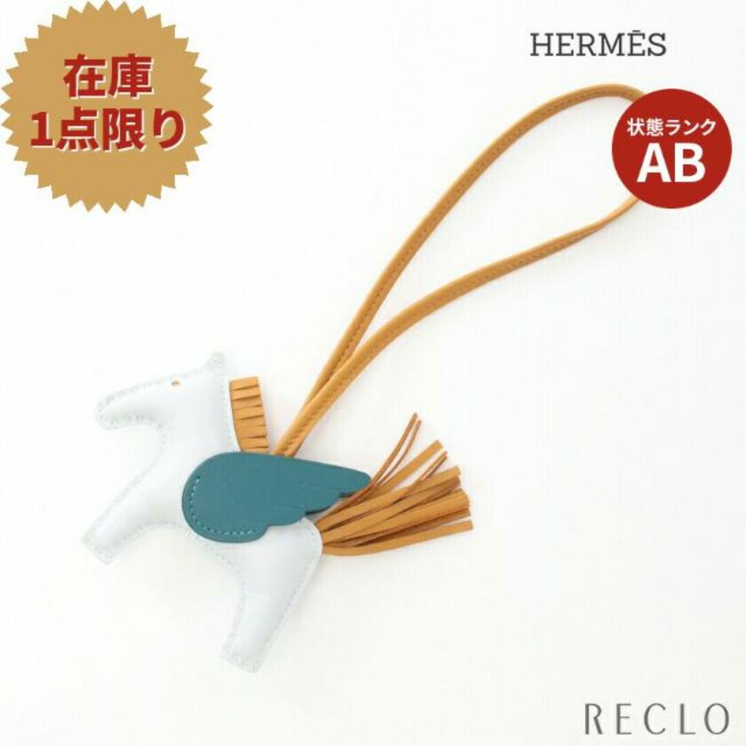 Hermes(エルメス)のロデオ ペガサスPM ブルーブリュム セサミ ヴェールボスフォール バッグチャーム アニョーミロ ヴォースイフト ライトブルー イエローブラウン ブルーグリーン Z刻印 レディースのファッション小物(キーホルダー)の商品写真