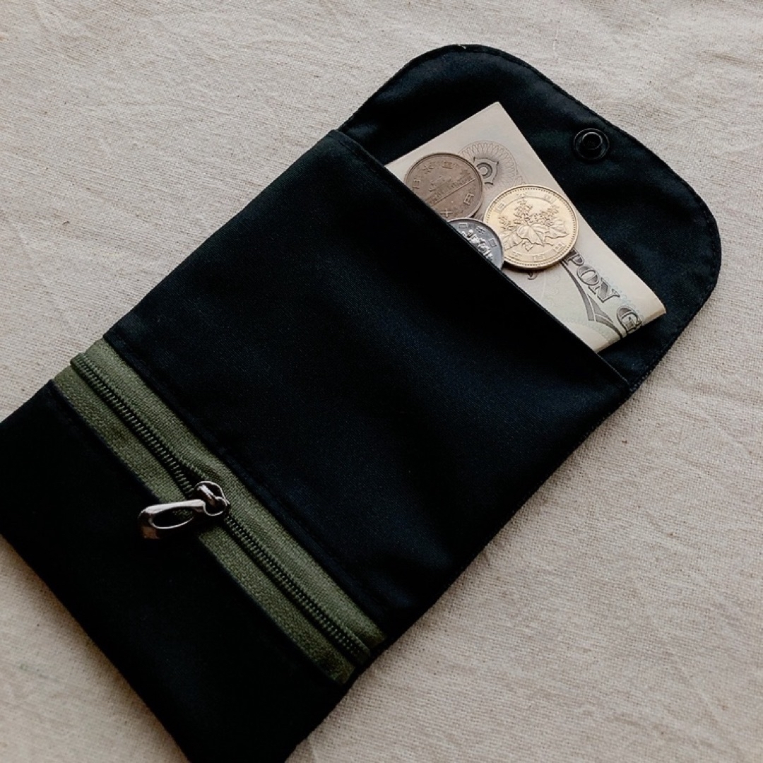 琉球 紅型風＊コインスルー 財布＊ブルー ハンドメイドのファッション小物(財布)の商品写真