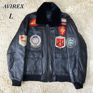 80's AVIREX A-2 レザー　フライトジャケット　アメカジ　バイカー