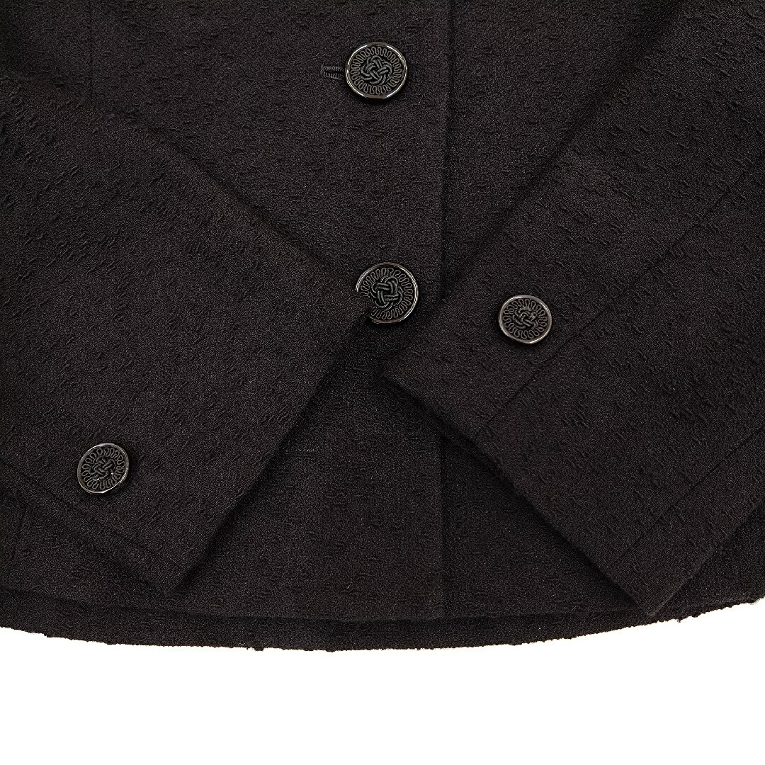 jun ashida(ジュンアシダ)の《jun ashida》ジュンアシダ　テーラードジャケット　毛90%　ブラック レディースのジャケット/アウター(テーラードジャケット)の商品写真