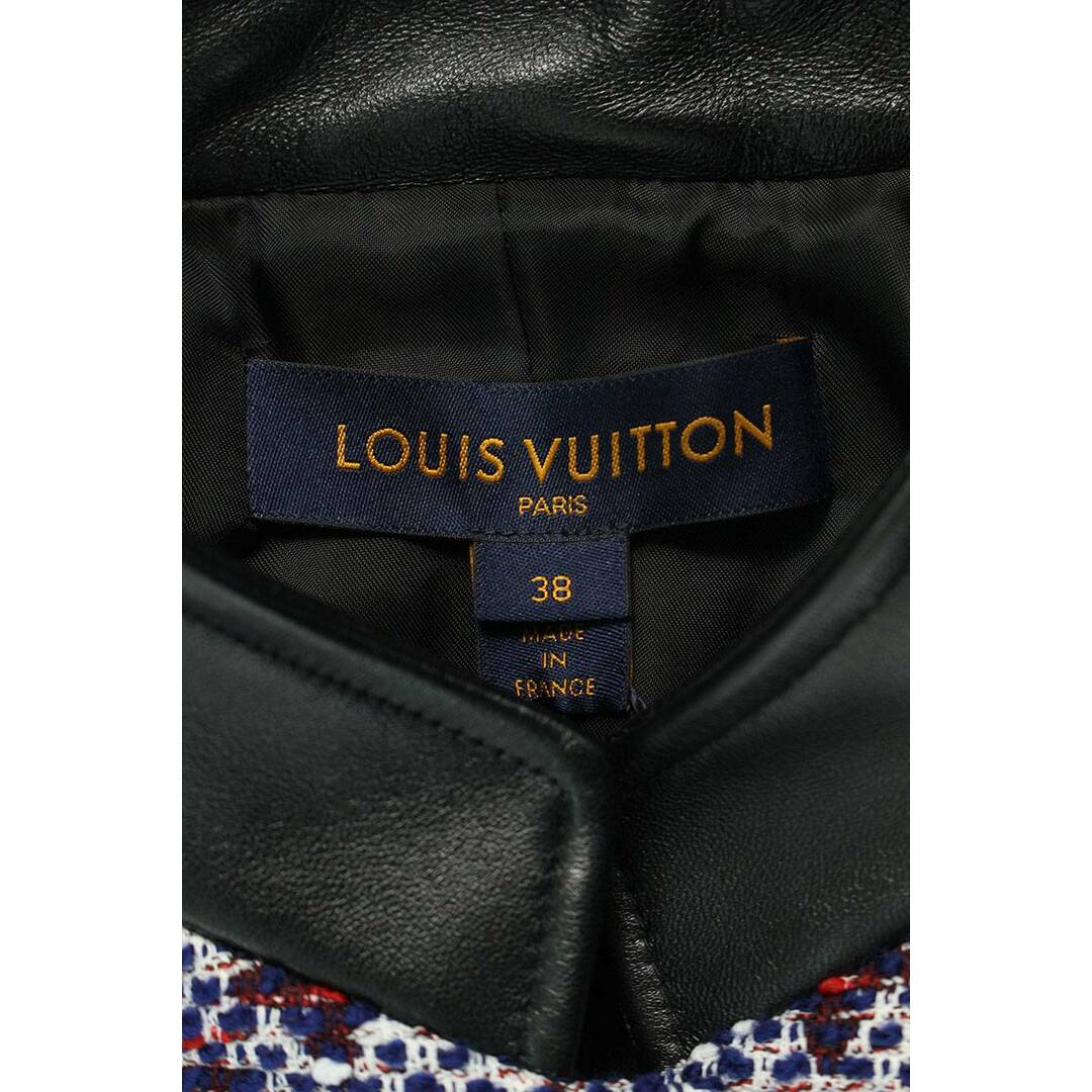 LOUIS VUITTON(ルイヴィトン)のルイヴィトン  20SS  RW201W SNT FIJA09 レザー切替モノグラムツイードジャケット レディース 38 レディースのジャケット/アウター(その他)の商品写真