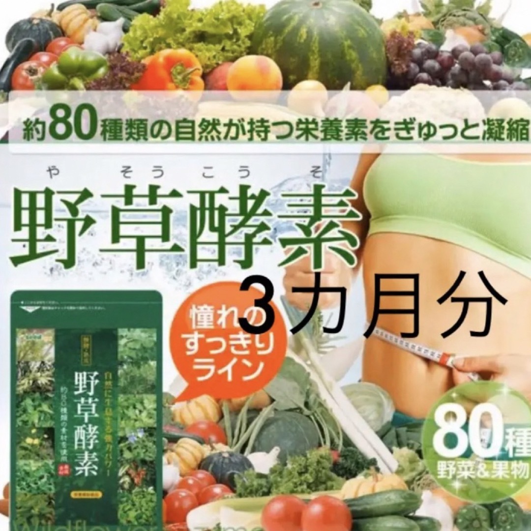 野草酵素 野菜酵素 サプリメント約3ヵ月分 やさい酵素 美容 ダイエット  食品/飲料/酒の健康食品(その他)の商品写真