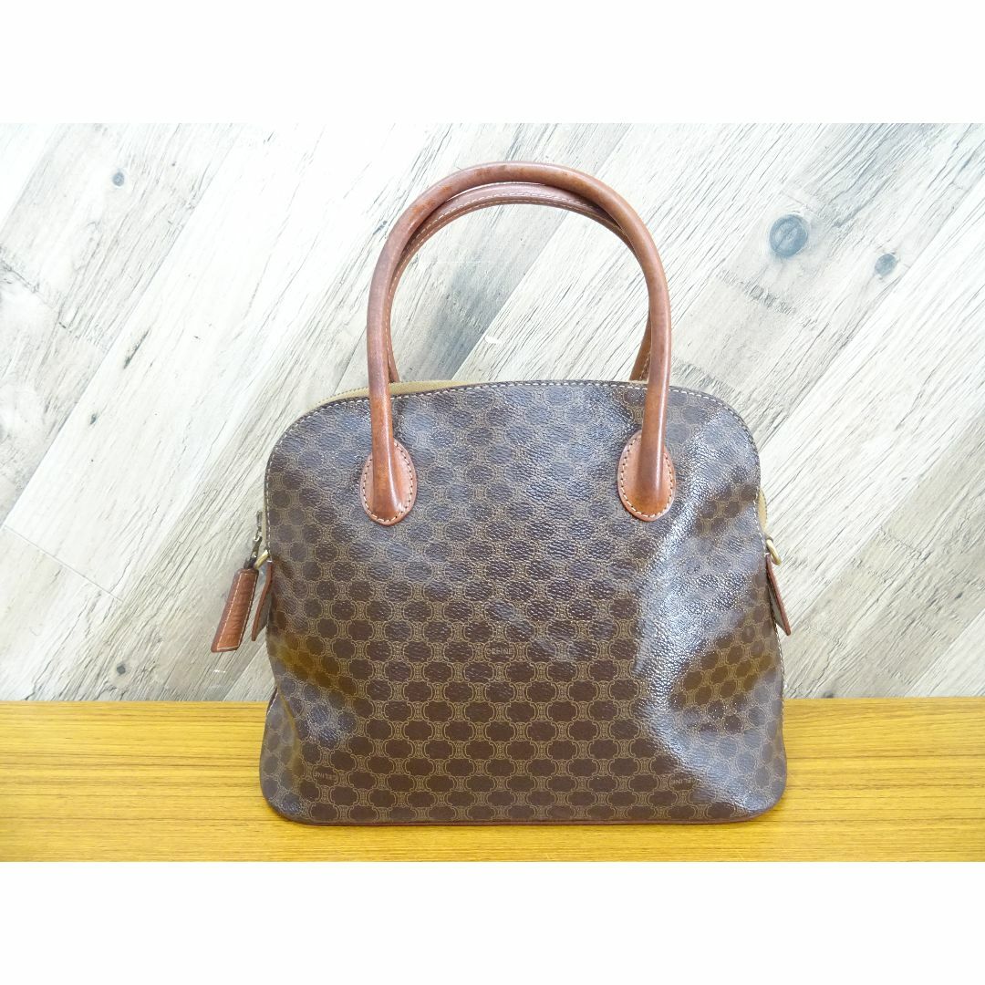CELINE - K名002/ CELINE マカダム PVC レザー ハンドバッグ