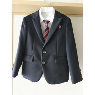 美品 フォ－マルス－ツ ファミリア コットン紺ブレ シャツ パンツ 4点 120