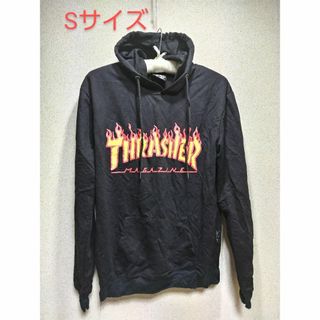 スラッシャー(THRASHER)の1991y【春秋に最適】スラッシャー US古着 ビッグロゴ入りプリントパーカー(パーカー)