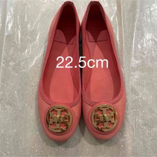 TORY BURCH ロゴ フラットシューズ ブラック 黒 6M シルバー金具