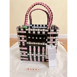 マルニ(Marni)の【マルニマーケット】ジャージーハンドルミニバスケット(かごバッグ/ストローバッグ)