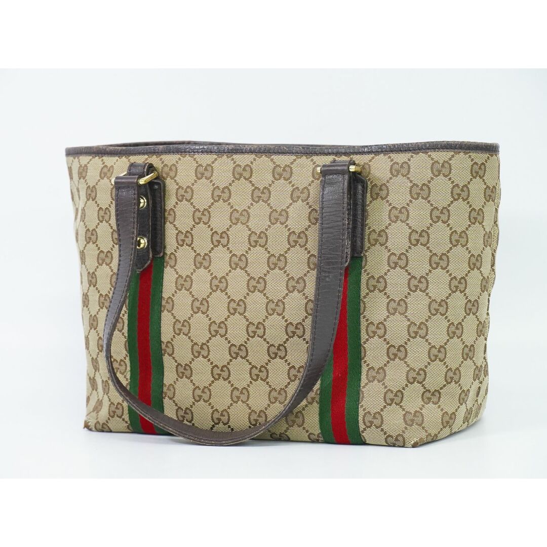 Gucci(グッチ)の本物 グッチ GUCCI シェリーライン GGキャンバス トートバッグ ハンドバッグ ベージュ 137396 Sherry Line バッグ 中古 レディースのバッグ(トートバッグ)の商品写真