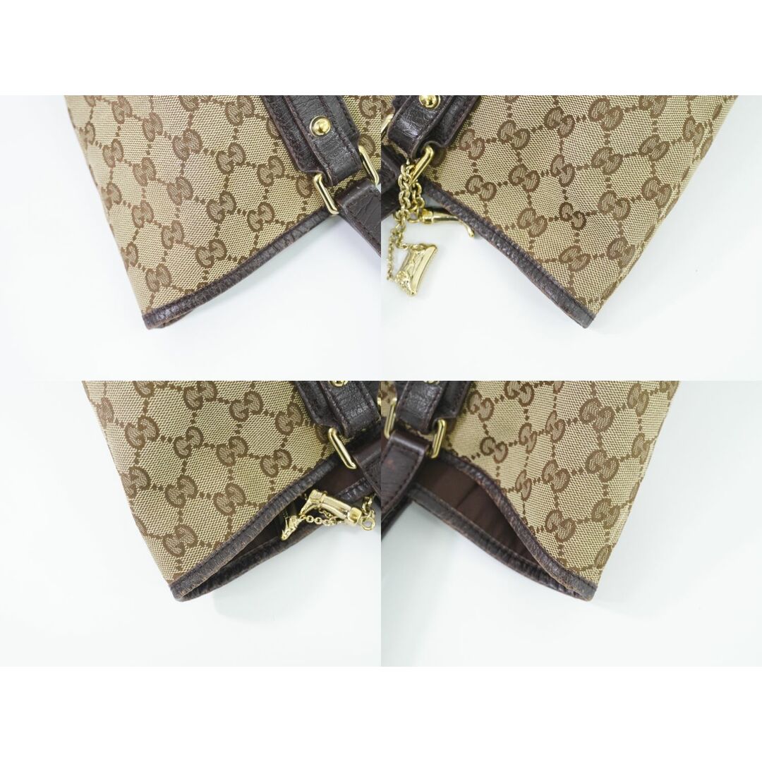 Gucci(グッチ)の本物 グッチ GUCCI シェリーライン GGキャンバス トートバッグ ハンドバッグ ベージュ 137396 Sherry Line バッグ 中古 レディースのバッグ(トートバッグ)の商品写真