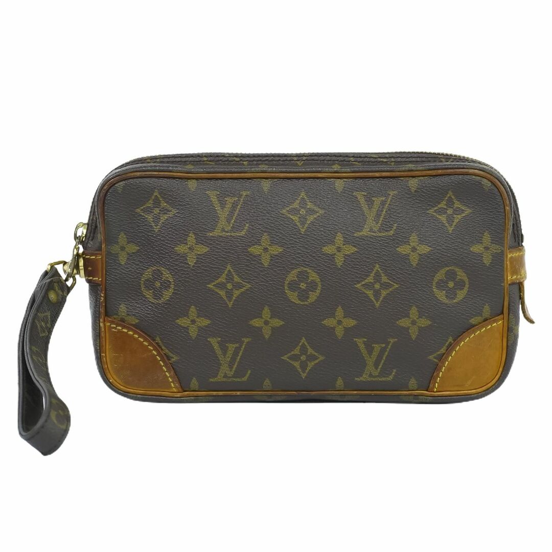 本物 ルイヴィトン LOUIS VUITTON LV マルリードラゴンヌ PM モノグラム クラッチバッグ セカンドバッグ ブラウン M51827 Marly Dragonne ビトン バッグ