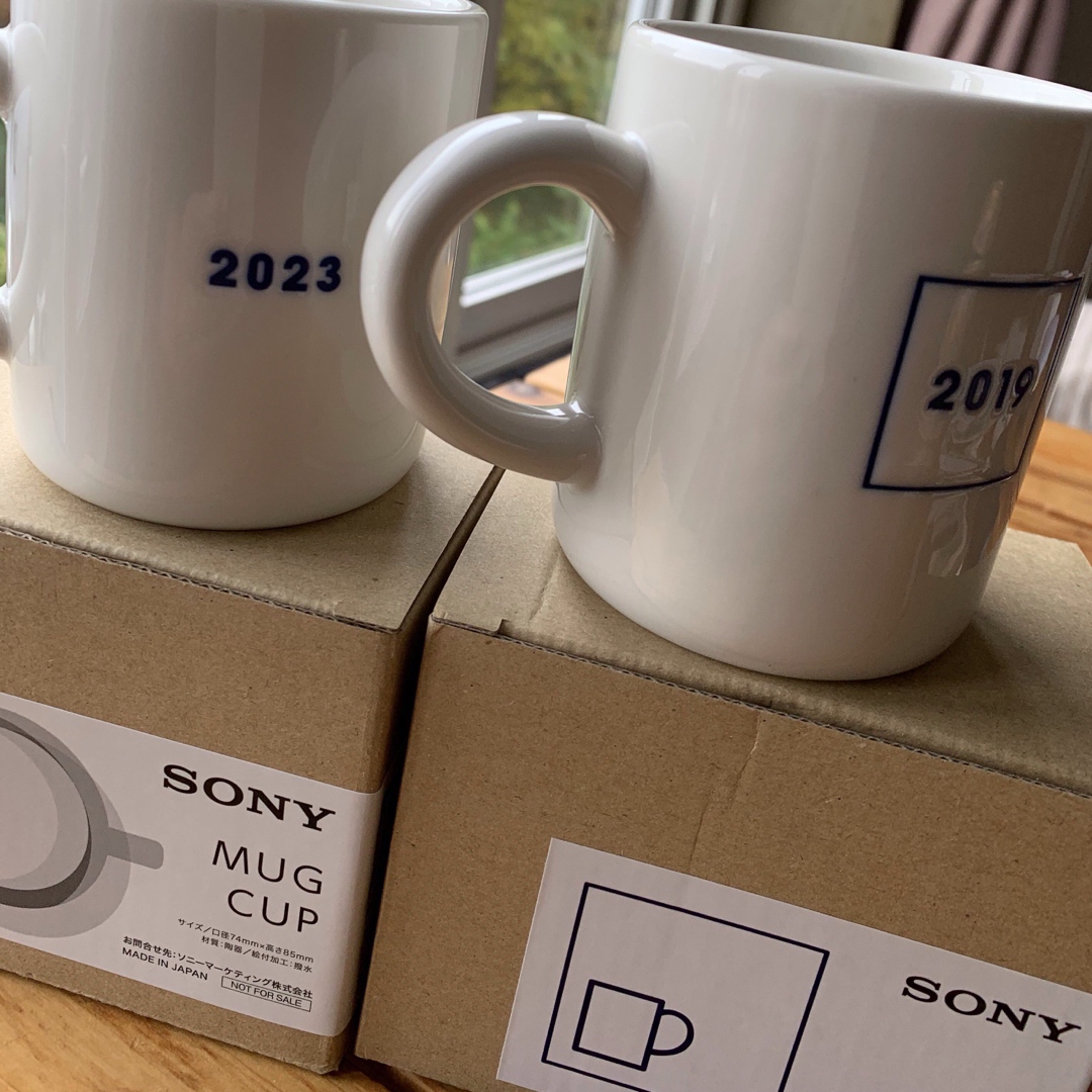 SONY(ソニー)のSONY MUG×2pcs. インテリア/住まい/日用品のキッチン/食器(グラス/カップ)の商品写真