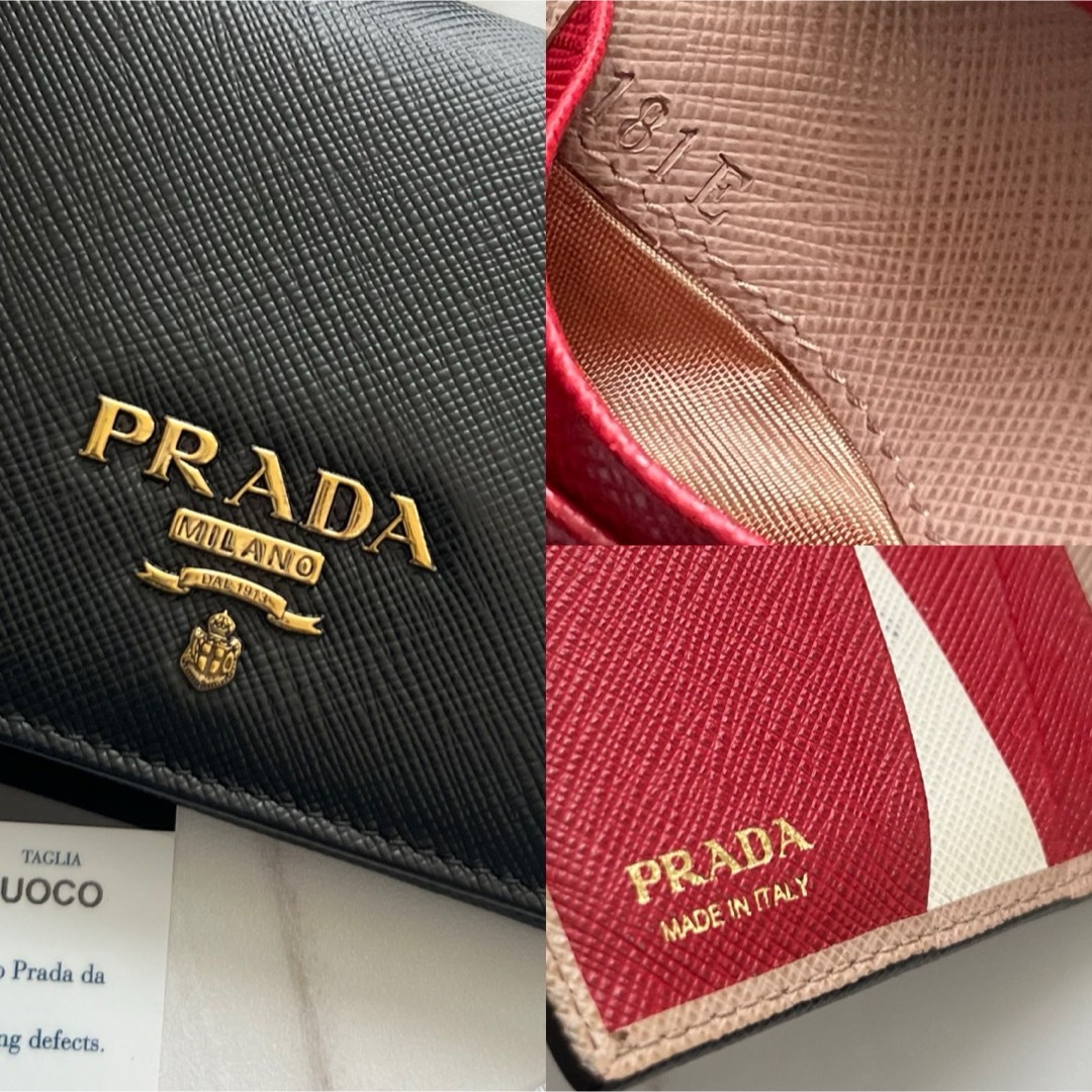 909 極上美品 PRADA プラダ 2つ折り財布