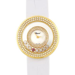 ショパール(Chopard)のショパール ハッピーダイヤモンド YG/4D･7P&PS 206934-0001 YG クォーツ(腕時計)