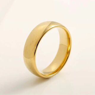 シンプル ワイド デザイン リング 指輪 11号 ゴールド 金色 平打ち  新品(リング(指輪))