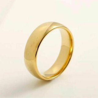 シンプル ワイド デザイン リング 指輪 17号 ゴールド 金色 平打ち 新品(リング(指輪))