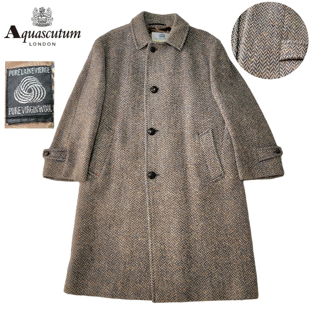 【希少】カナダ製 アクアスキュータム Aquascutum ステンカラーコート