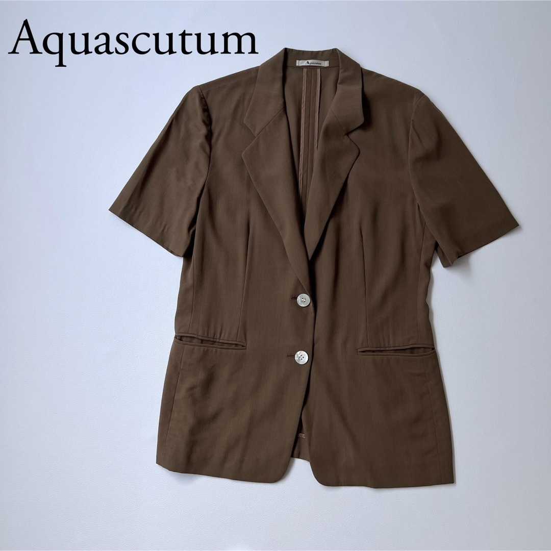AQUA SCUTUM(アクアスキュータム)のAquascutum アクアスキュータム　テーラードジャケット　ウール レディースのジャケット/アウター(テーラードジャケット)の商品写真