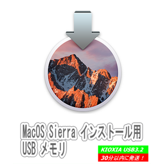 アップル(Apple)のmacOS 10.12 Sierra インストールUSB3.2 メモリー(その他)