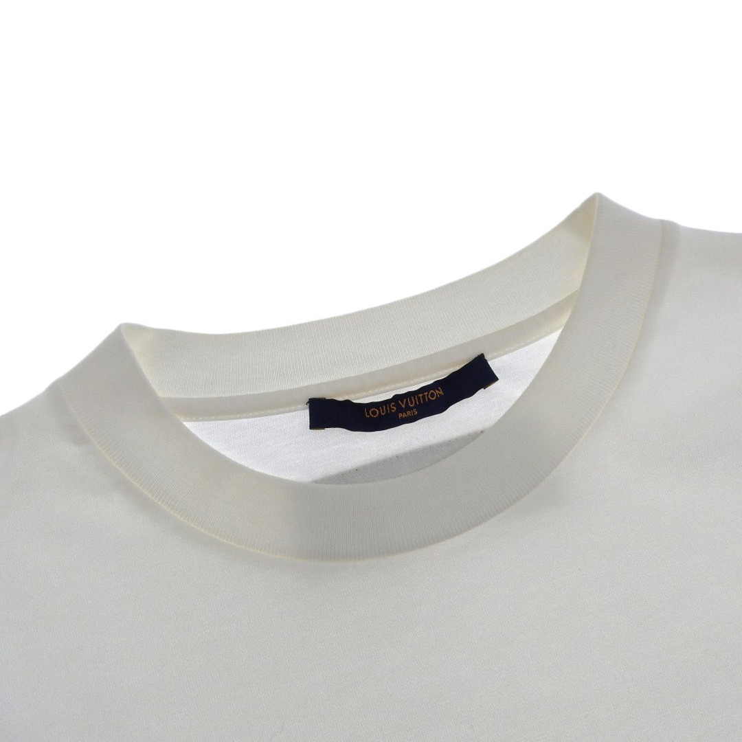 ルイヴィトン　Tシャツ　LVロゴ刺繍　ホワイト　ブルー　インサイドアウト　L