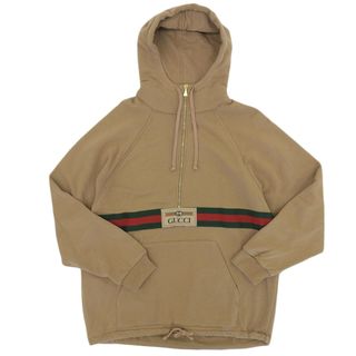 グッチ(Gucci)の【本物保証】 超美品 グッチ GUCCI シェリーライン ロゴ インターロッキングG パーカー ブラウン 644656 XJC3W S メンズ(パーカー)