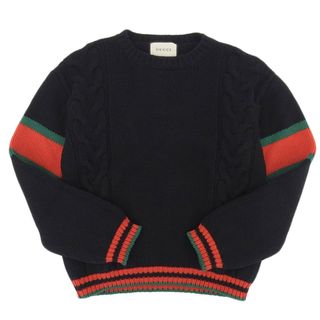 グッチ(Gucci)の【本物保証】 超美品 グッチ GUCCI シェリーラインニット セーター ブラック 黒 548115 X1561 XS メンズ(ニット/セーター)