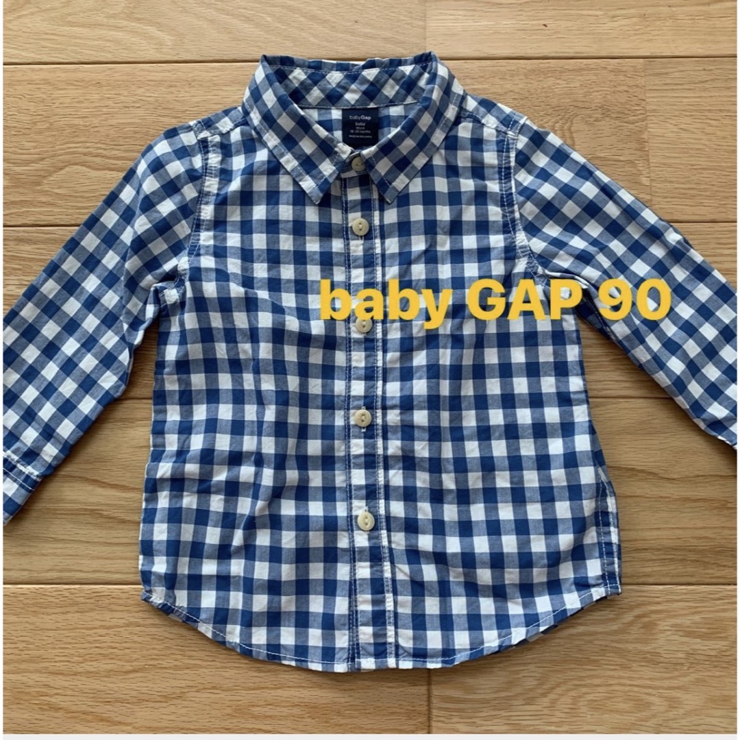 babyGAP(ベビーギャップ)のbabyGAP ギンガムチェックシャツ キッズ/ベビー/マタニティのキッズ服男の子用(90cm~)(ブラウス)の商品写真
