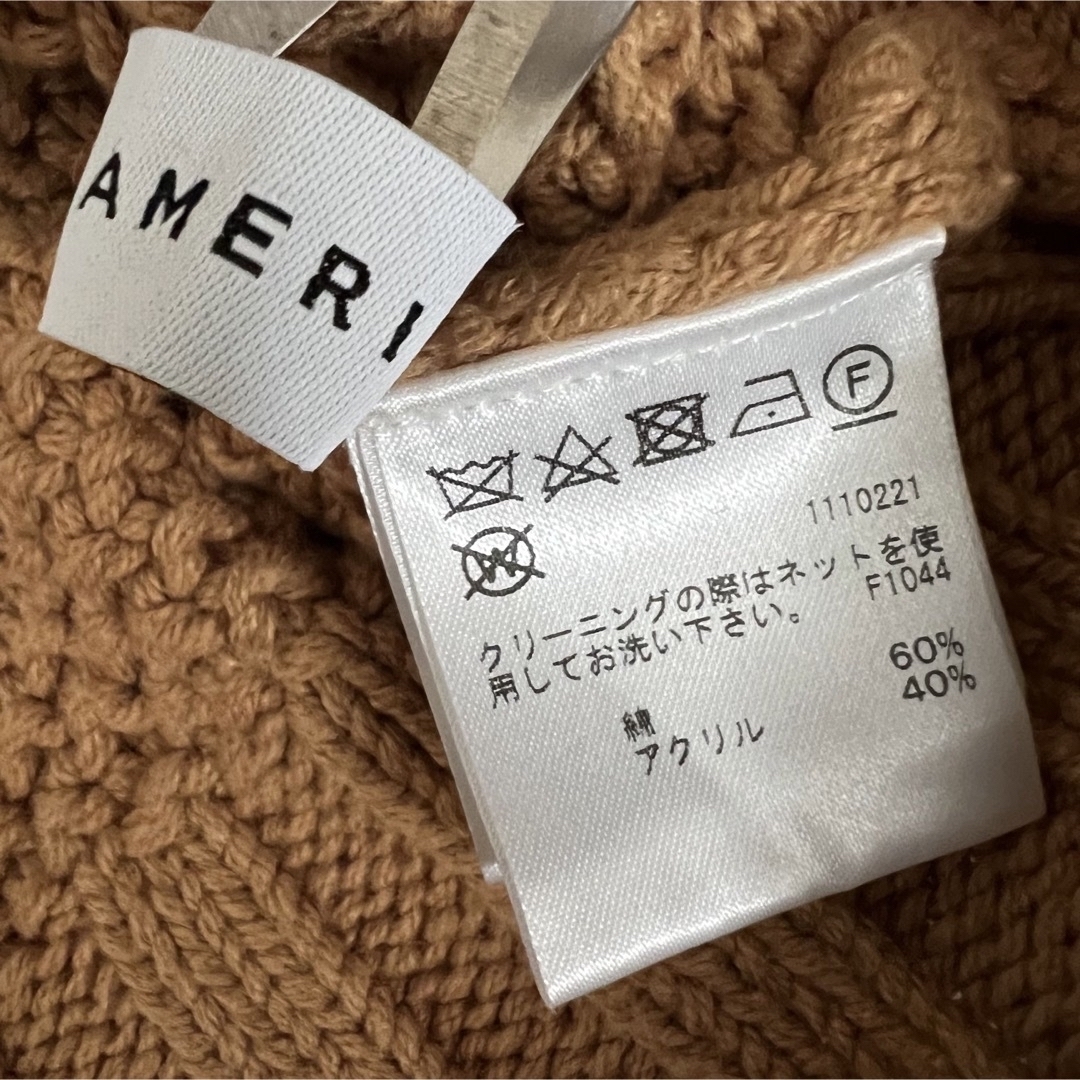 Ameri VINTAGE(アメリヴィンテージ)のAmeri VINTAGEアメリヴィンテージ　ケーブルニットセーター★キャメル レディースのトップス(ニット/セーター)の商品写真