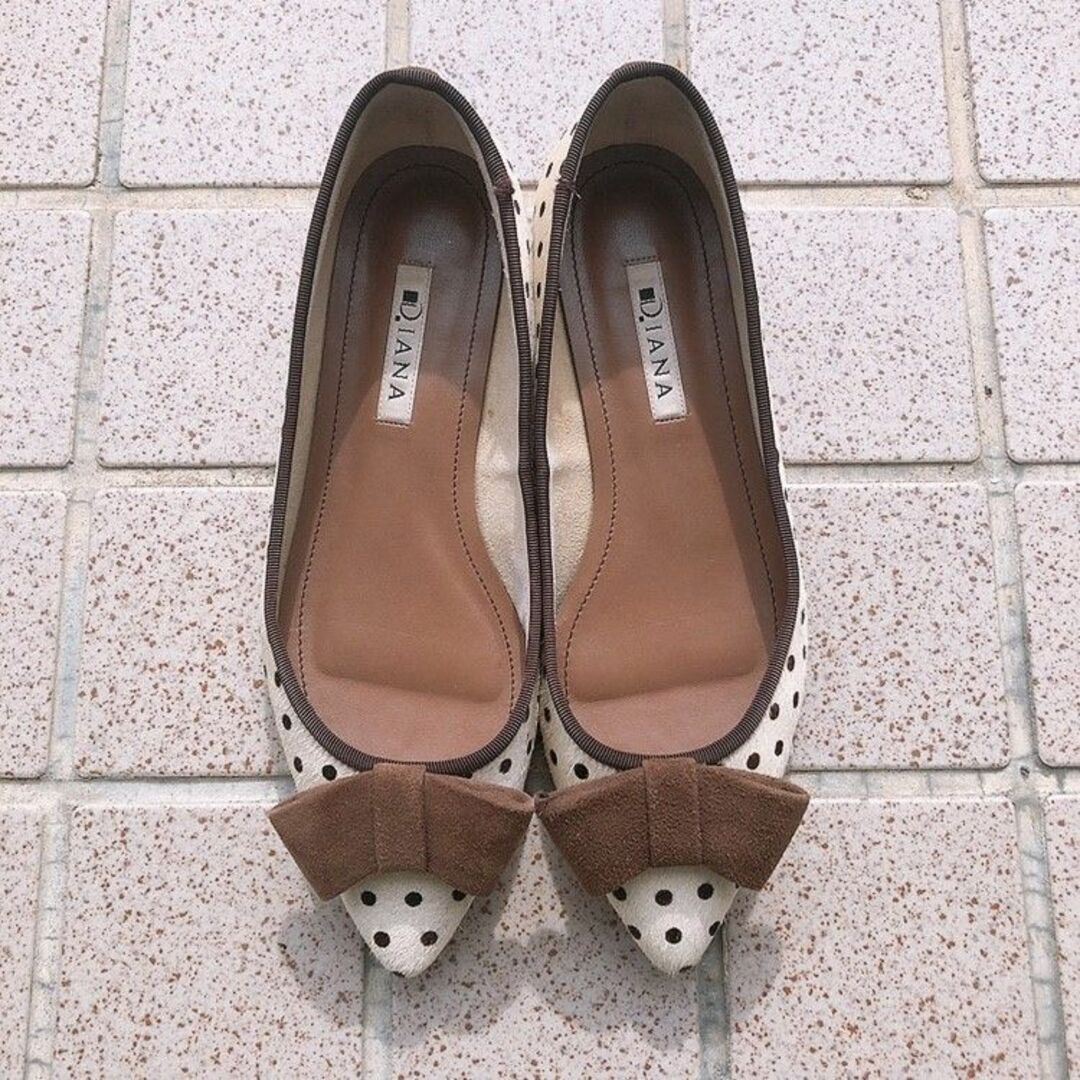 Diana  革靴　ハラコ　黒　23.5cm