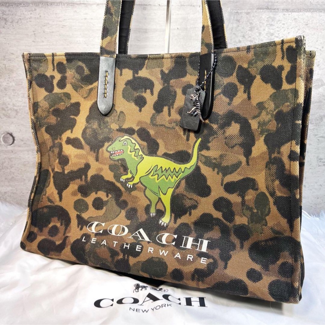 COACH - ✨美品 コーチ トートバッグ レキシートート42 恐竜 カモフラ ...