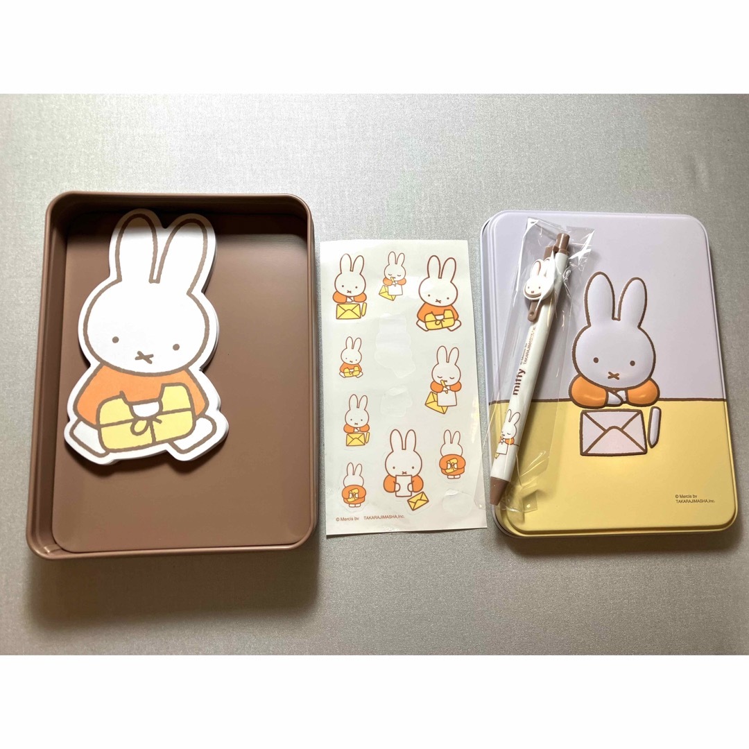 miffy(ミッフィー)の【文具】宝島社 ミッフィー 缶入り レターセット インテリア/住まい/日用品の文房具(ノート/メモ帳/ふせん)の商品写真