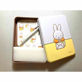 ミッフィー(miffy)の【文具】宝島社 ミッフィー 缶入り レターセット(ノート/メモ帳/ふせん)