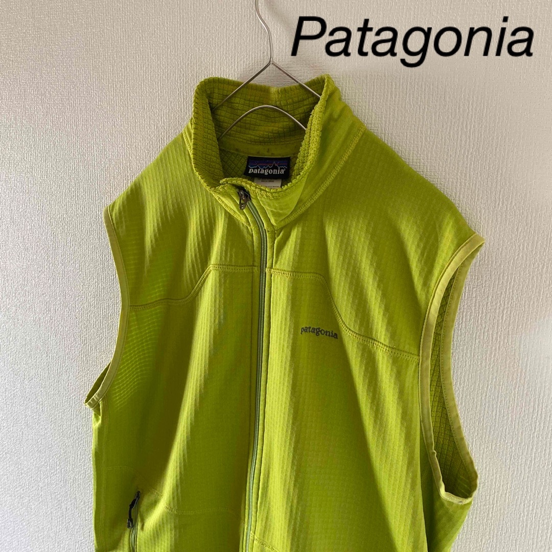 【定番】PatagoniaパタゴニアベストアウトドアキャンプアウターイエローLのサムネイル