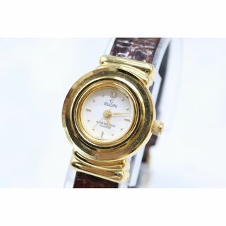 アンティークELGIN  DELUXE スモセコ付手巻き腕時計　男女兼用　稼動品
