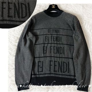 フェンディ コットン ニット セーター ブランドロゴ ズッカ 総柄 3XL ...