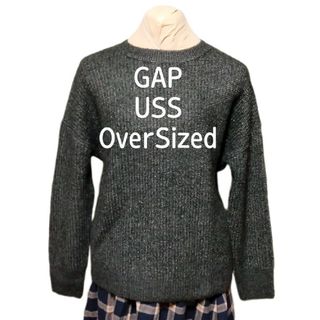 ギャップ(GAP)の最終値下げGAPシンプルリブニットUSSオーバーサイズフリー濃灰(ニット/セーター)