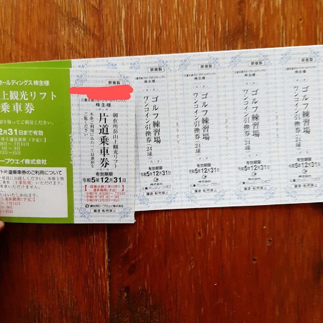 三重交通　株主優待 チケットの乗車券/交通券(その他)の商品写真