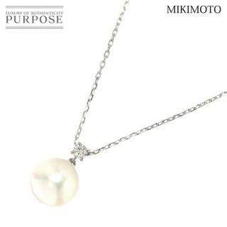 ミキモト(MIKIMOTO)のミキモト MIKIMOTO 白蝶真珠 11.0mm ダイヤ ネックレス 41cm K18 WG ホワイトゴールド 750 パール VLP 90194579(ネックレス)