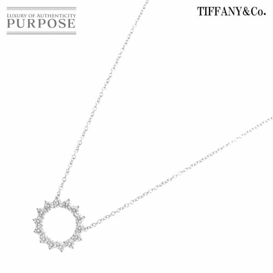 ティファニー TIFFANY&CO. オープンサークル ダイヤ ネックレス 40cm Pt プラチナ VLP 90202392