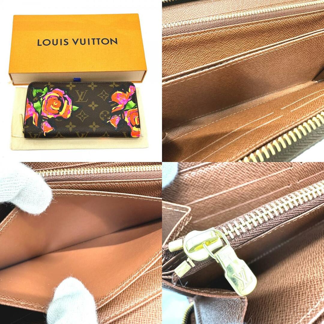 ルイヴィトン LOUIS VUITTON ジッピーウォレット  M93759 モノグラムローズ ラウンドファスナー 長財布 モノグラムキャンバス ブラウン 美品