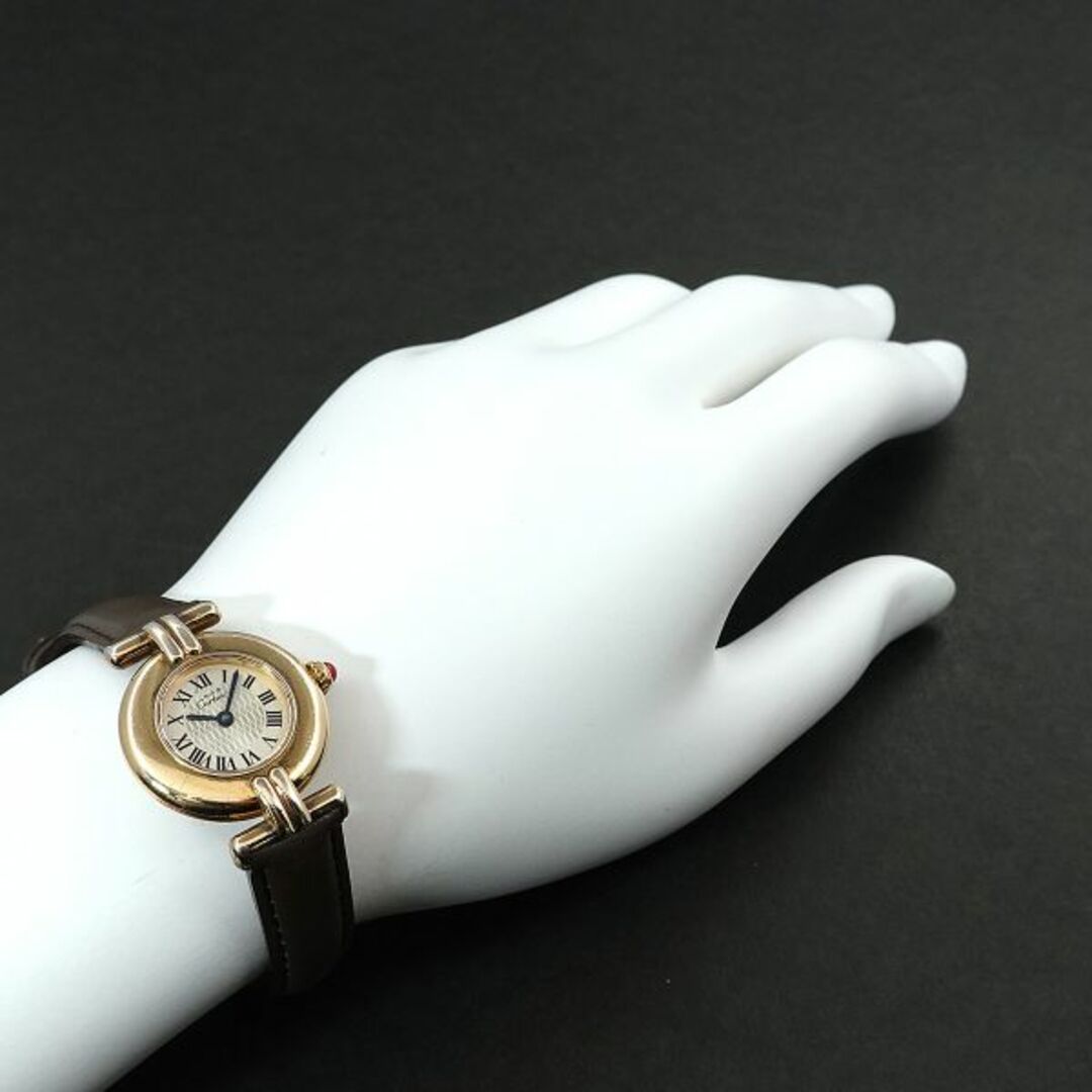 カルティエ Cartier マストコリゼ ヴェルメイユ 150周年記念モデル レディース 腕時計 SV925 クォーツ ウォッチ Must Colisee VLP 90212012