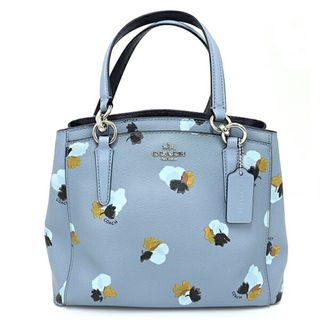 コーチ(COACH)のコーチ COACH ショルダーバッグ 2WAY フローラル レザー 38417 ブルー シルバー金具【中古】Sランク(その他)