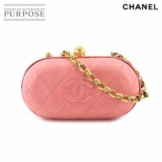 シャネル(CHANEL)のシャネル CHANEL がま口 マトラッセ チェーン ショルダー バッグ レザー ピンク ゴールド 金具 ココマーク VLP 90207807(ハンドバッグ)