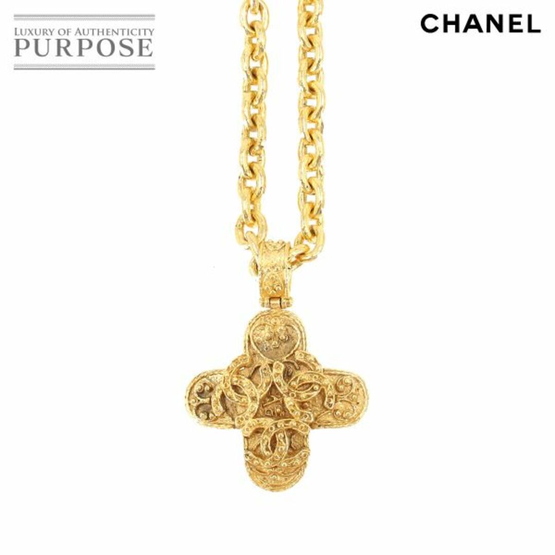 シャネル CHANEL トリプルココ クロス ネックレス ゴールド アクセサリー 94A ヴィンテージ アクセサリー VLP 90211074