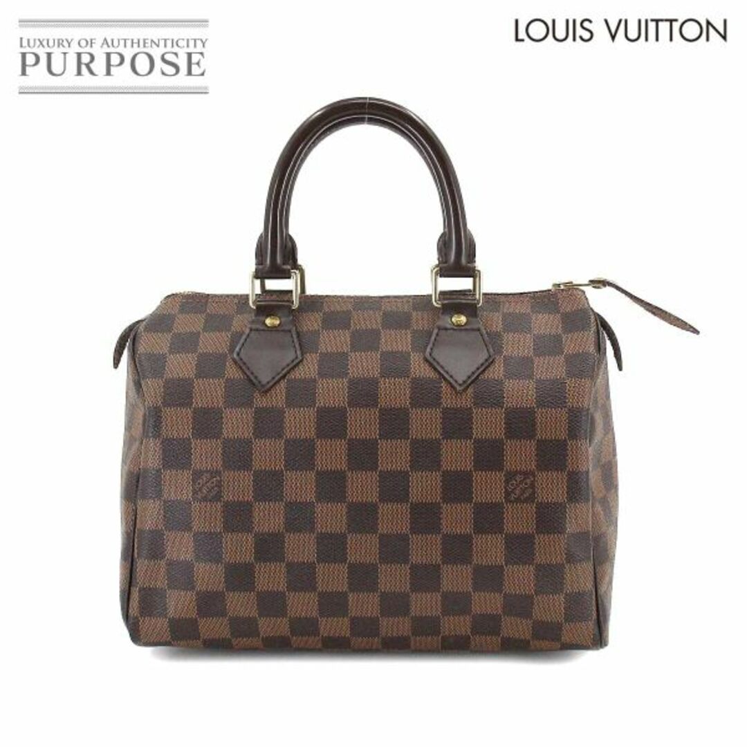 ルイ ヴィトン LOUIS VUITTON ダミエ スピーディ 25 ハンド バッグ エベヌ ブラウン N41532 ゴールド 金具 VLP 90213183