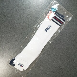 フィラ(FILA)の【FILA】白 ホワイト ライン ロゴ ハイソックス♪(ウエア)