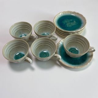 kansai fine china コーヒー碗皿 5客【新品】(食器)